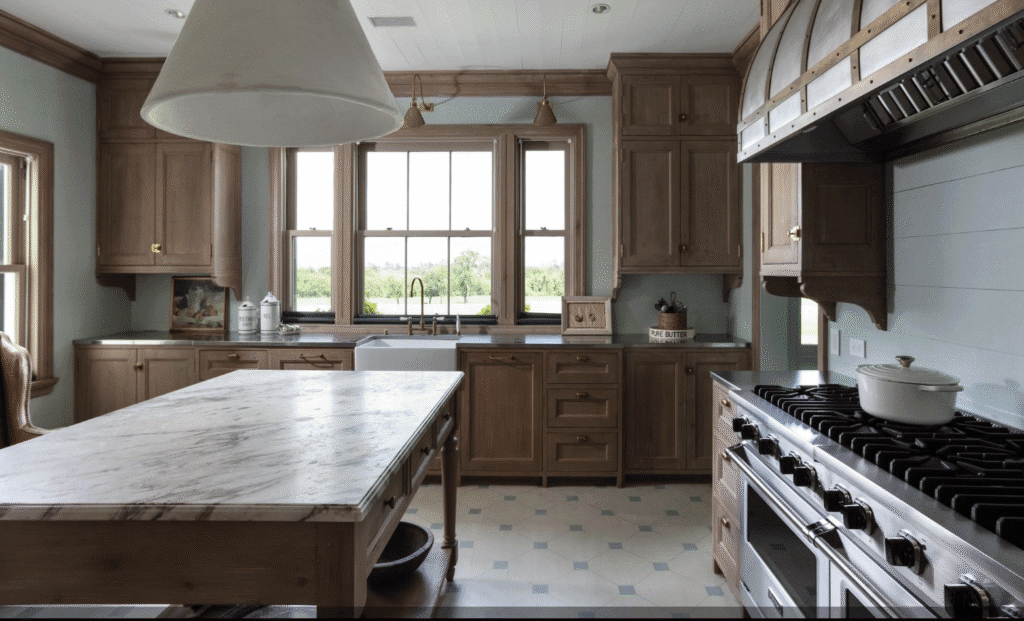 The rustic yet spacious kitchen at Goodthyme Farm (Photo by Kerry Kirk Photography)